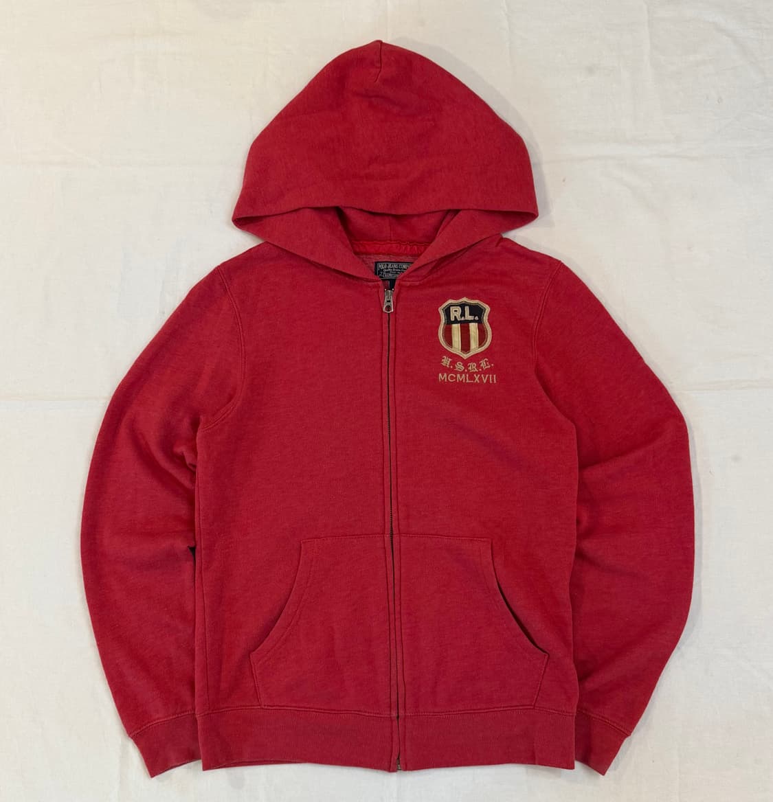 폴로 랄프로렌 폴로진스 성조기 패치 후드집업 코랄 상품이미지2