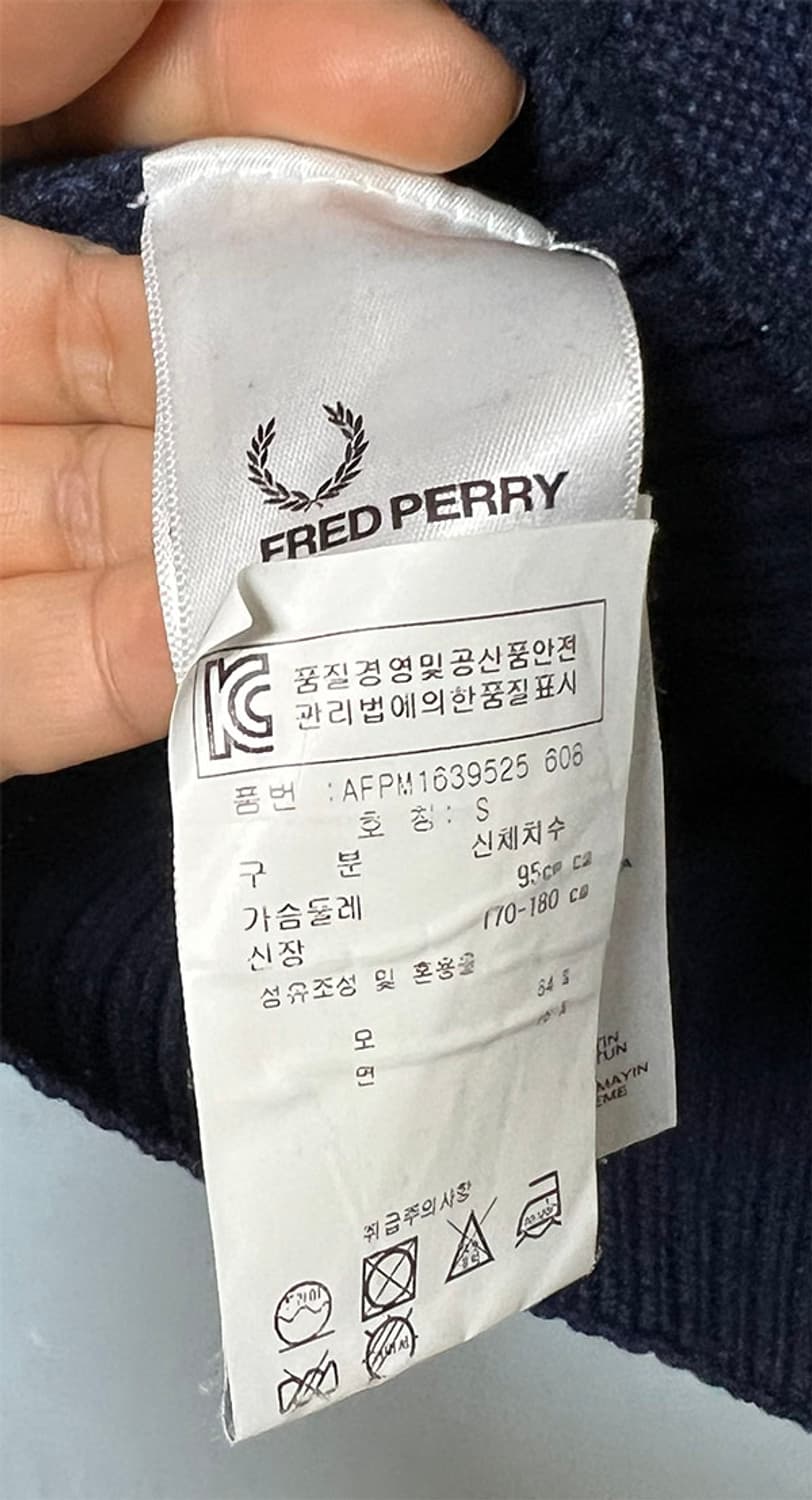 프레드페리 남자 니트티 매장판 울 캐주얼 M 95 상품이미지5
