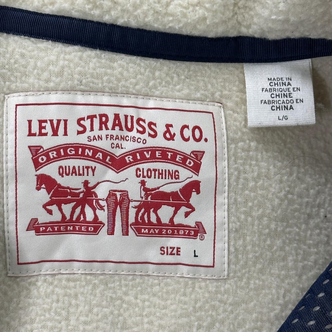 리바이스 원포켓 클래식 양털 셰르파 베스트 L 상품이미지5