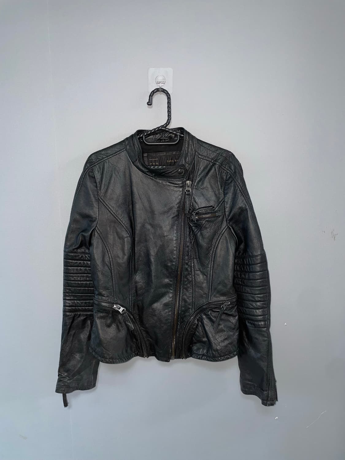 Zara short leather jacket 상품이미지4