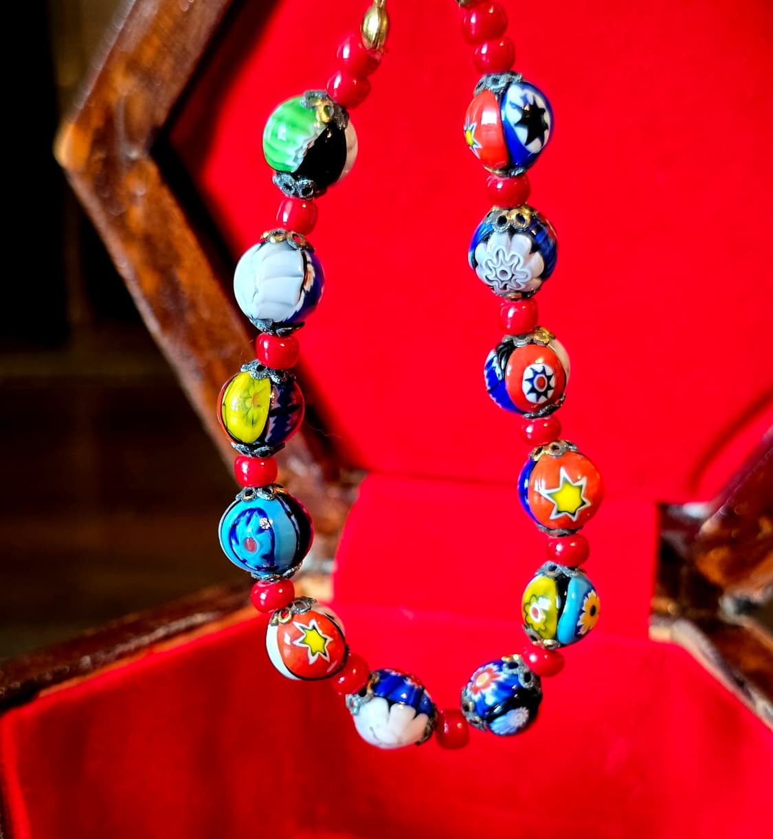 🇮🇹90's 빈티지 이탈리아 무라노 밀리피오리 글라스 팔찌 상품이미지4