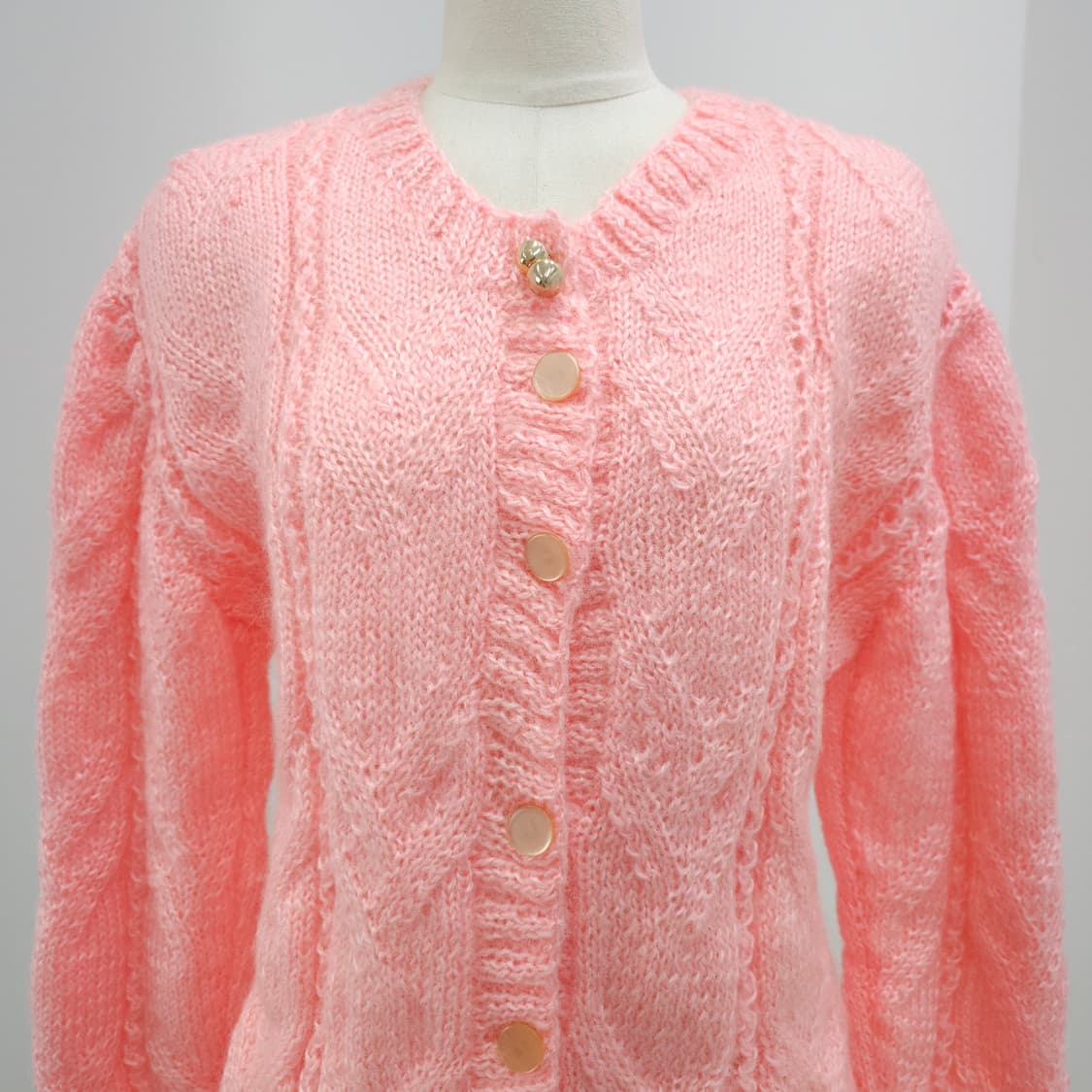 베이비핑크 꽈베기 겨울 가디건 상품이미지4