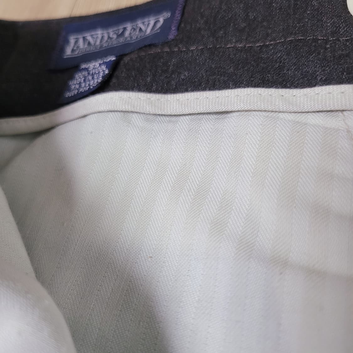 90s Lands End 투 플리츠 울 트라우저 (Made in Usa) 상품이미지5