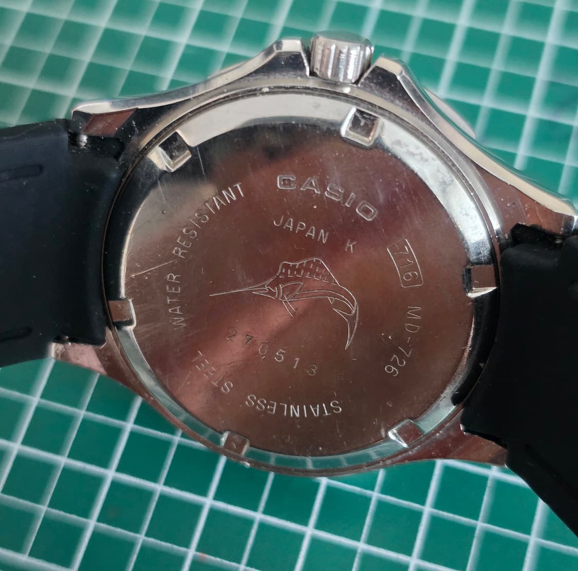 카시오 (CASIO) 마린 트리플 캘린더 문페이스 다이버 새치시계 상품이미지5