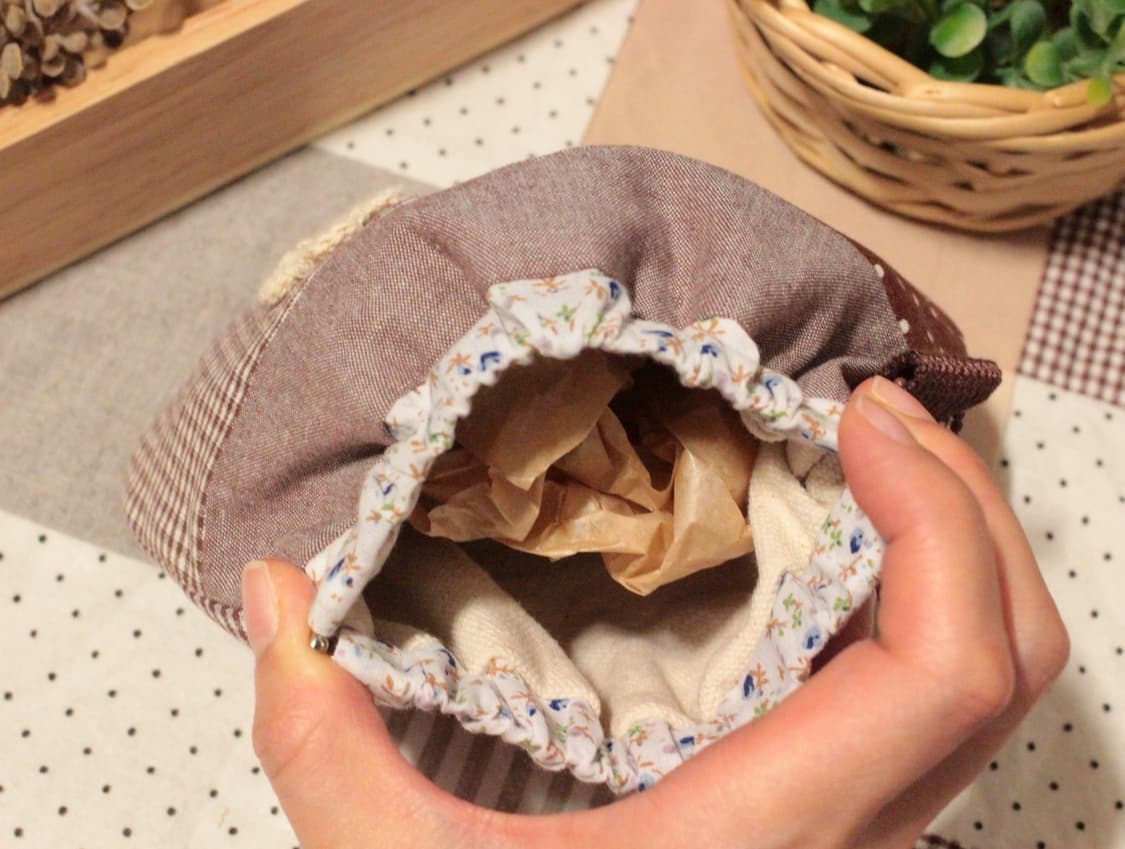 핸드메이드 브라운 패치워크 바네 파우치 상품이미지9