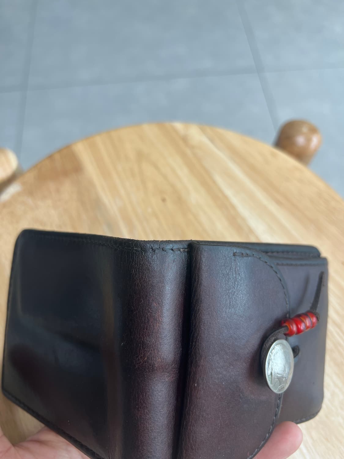 고로스 새들레더 반지갑 다크브라운 상품이미지10