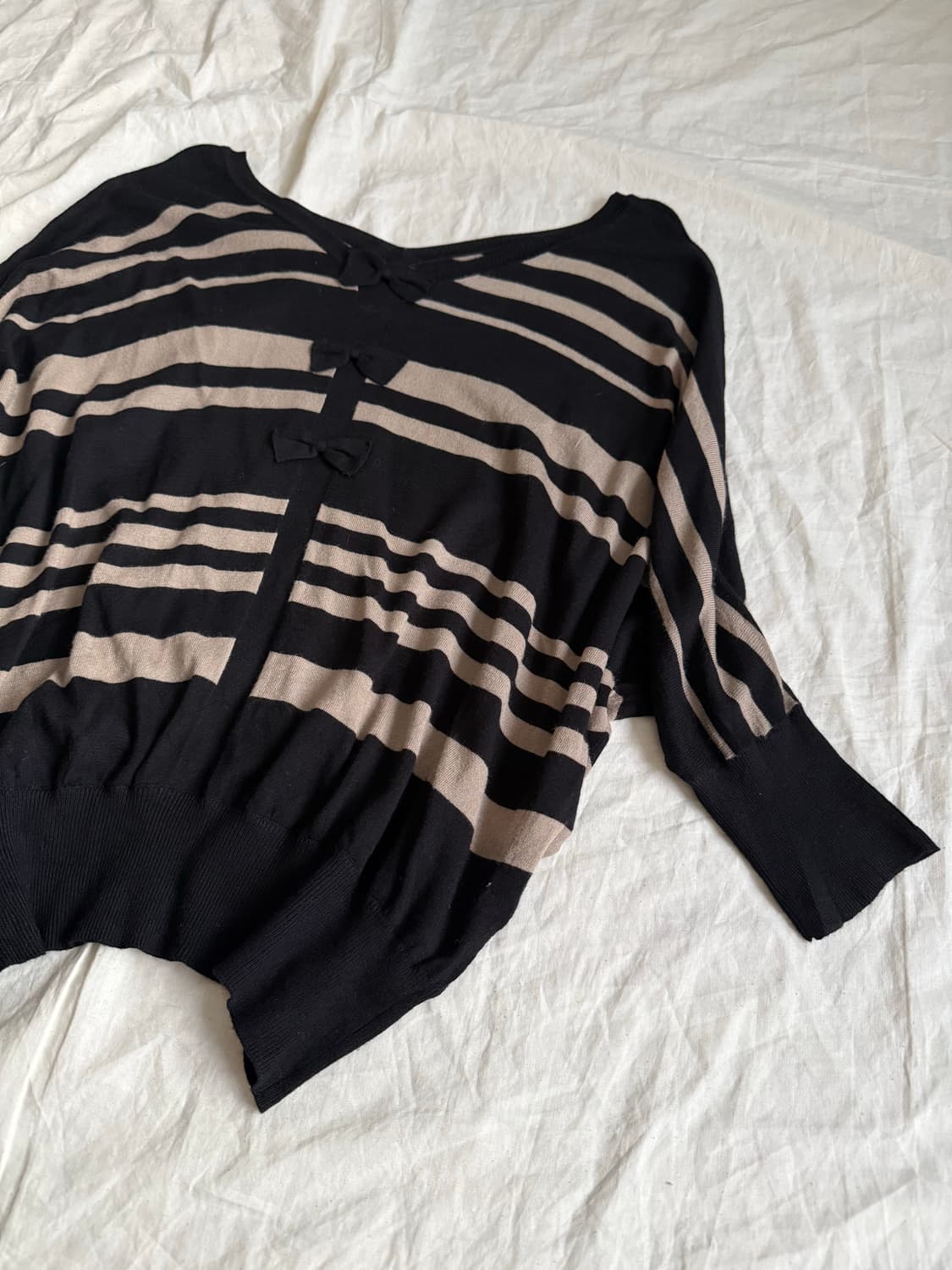 라떼 갸루 러블리 리본 포인트 가오리 탑  상품이미지3