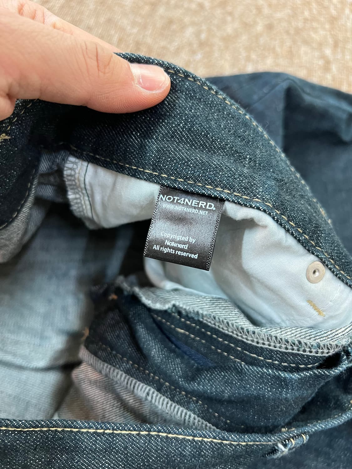 낫포너드 스트레이트 데님 팬츠 L 상품이미지4