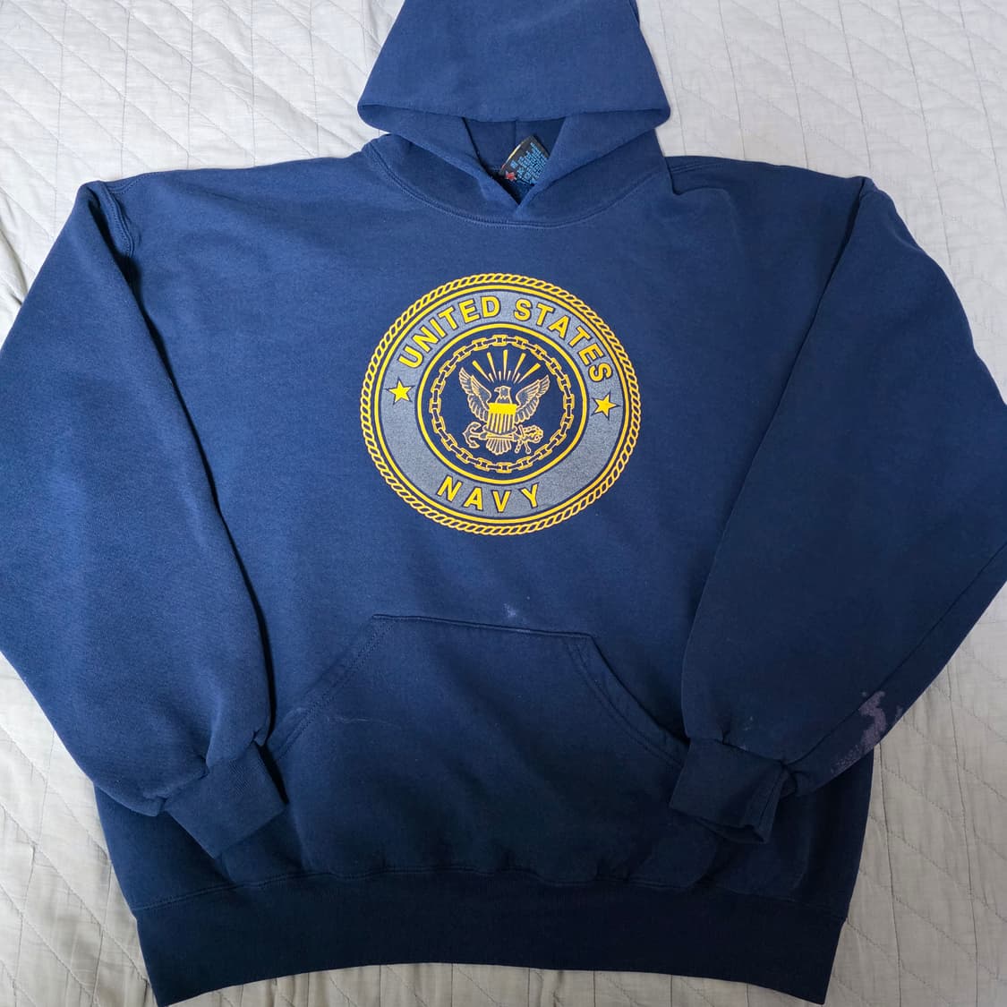 [XL] 90s USA 네이비 USN NAVY 빈티지 후드티  상품이미지2