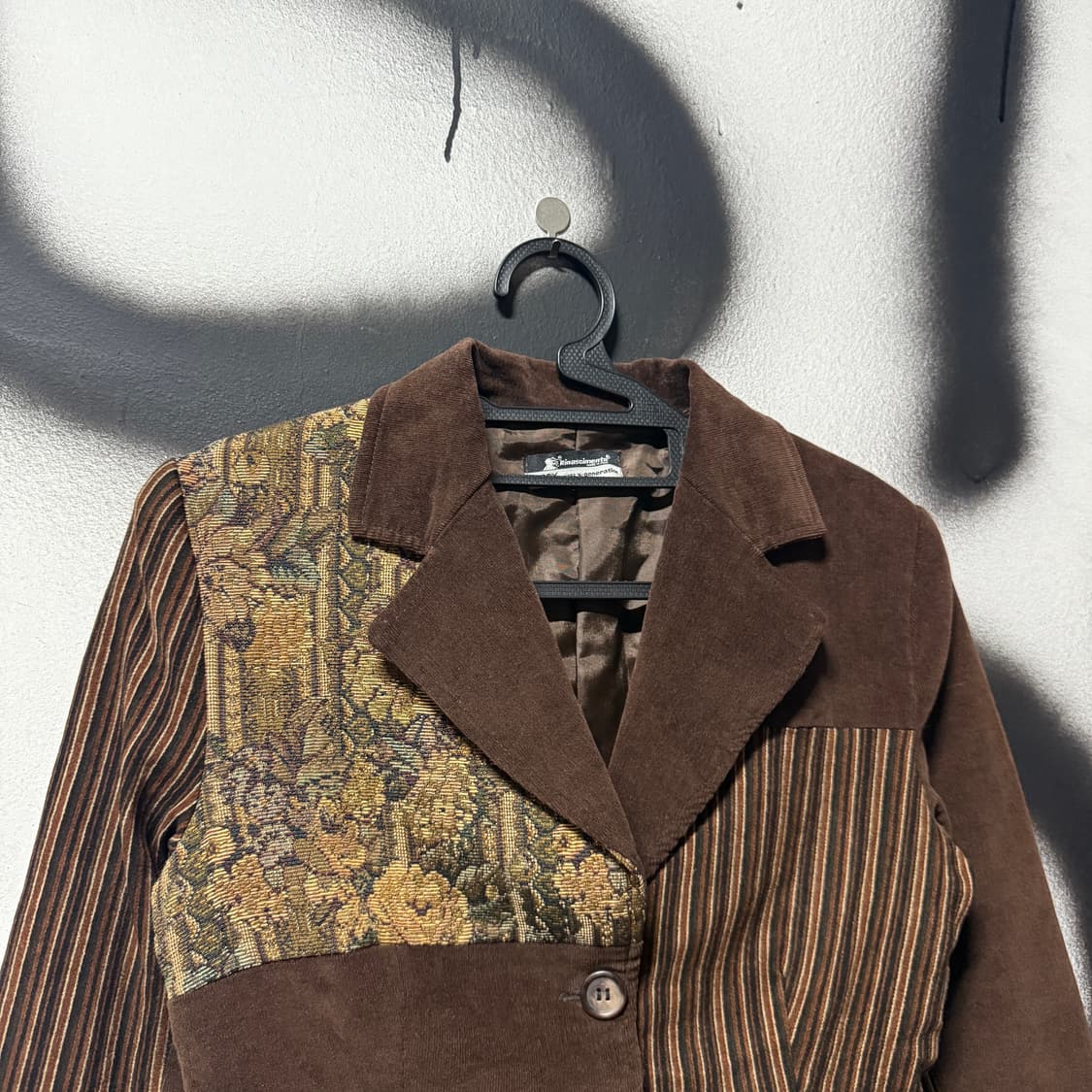 리나시멘토 코듀로이 골덴 멀티 패턴 다크 브라운 블레이저 자켓 상품이미지3