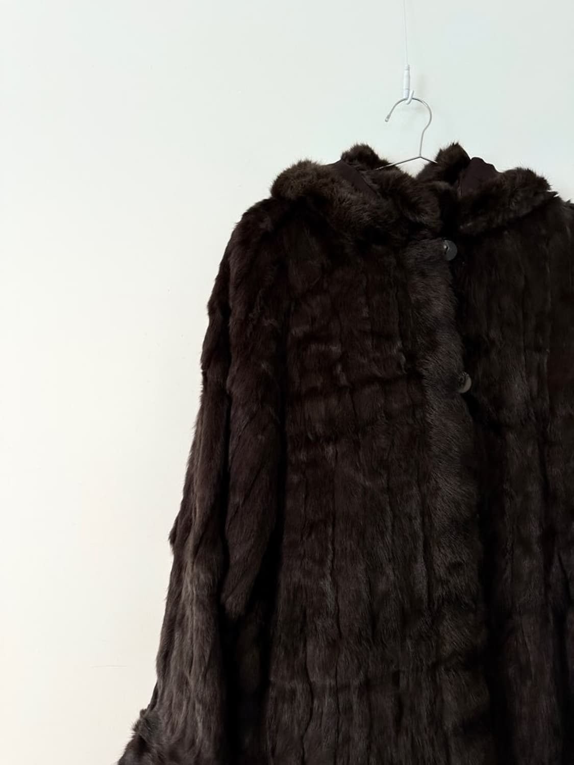 Multy way hoody fur jacket / brown 상품이미지5