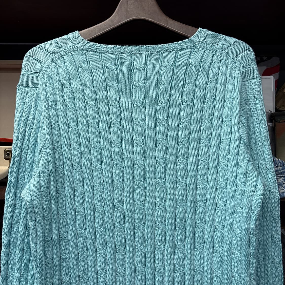 신형라벨 폴로 랄프로렌 케이블 코튼니트 스웨터 민트 N1049 상품이미지5