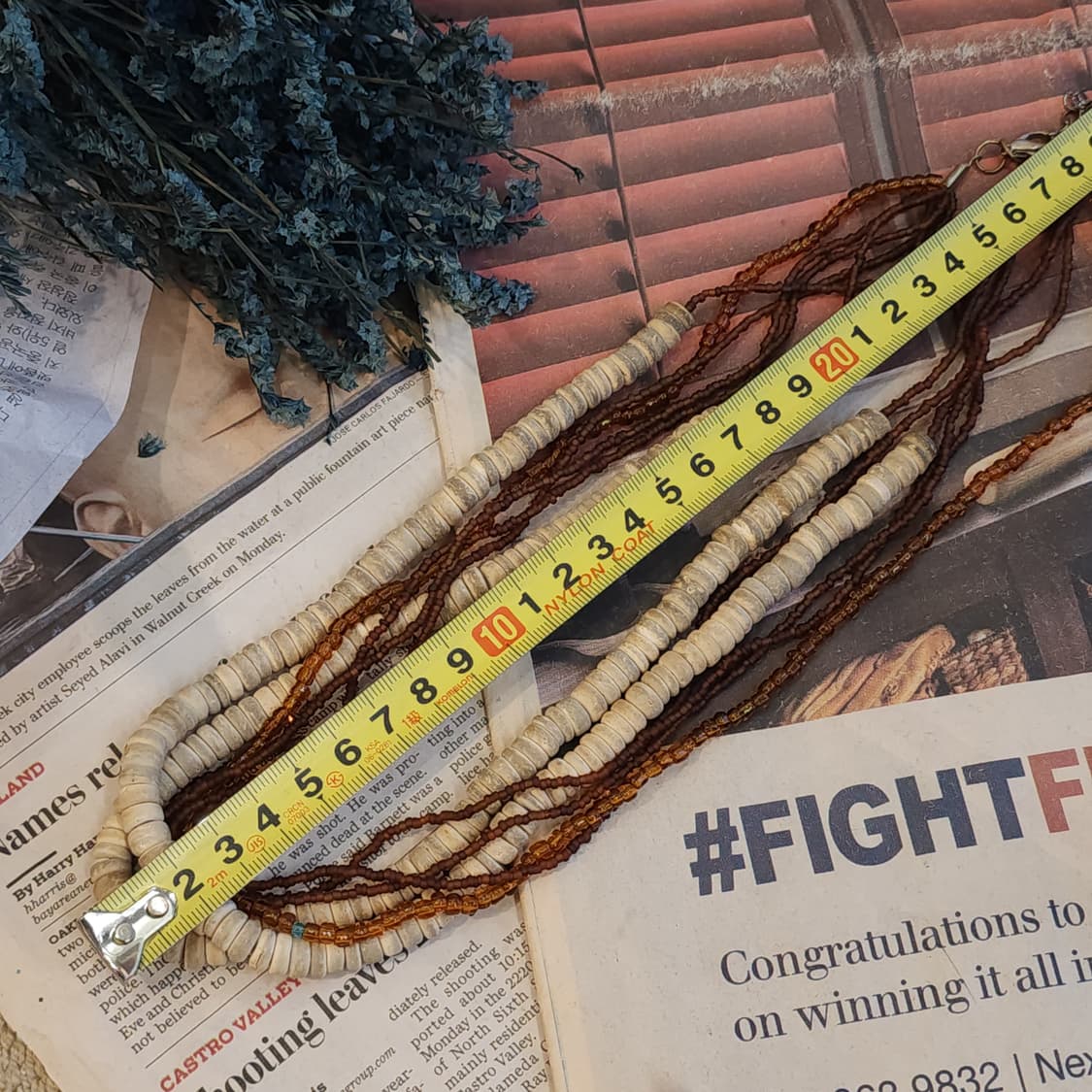 90s 프랑스 빈티지 쥬얼리 히피스타일 비즈 목걸이 빈티지 목걸이 상품이미지6