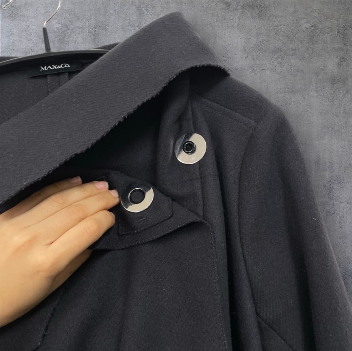막스앤코 MAX&Co 차콜 울 케이프 코트 34 상품이미지4