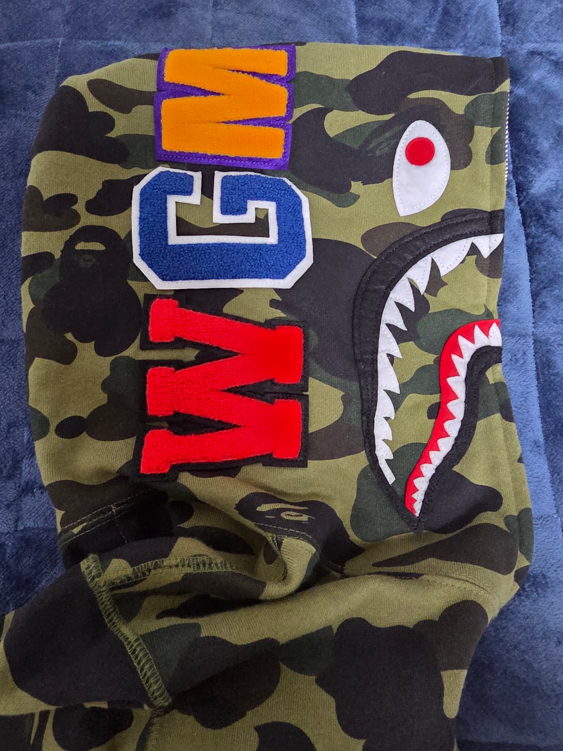 베이프 녹계 후드집업 상품이미지2