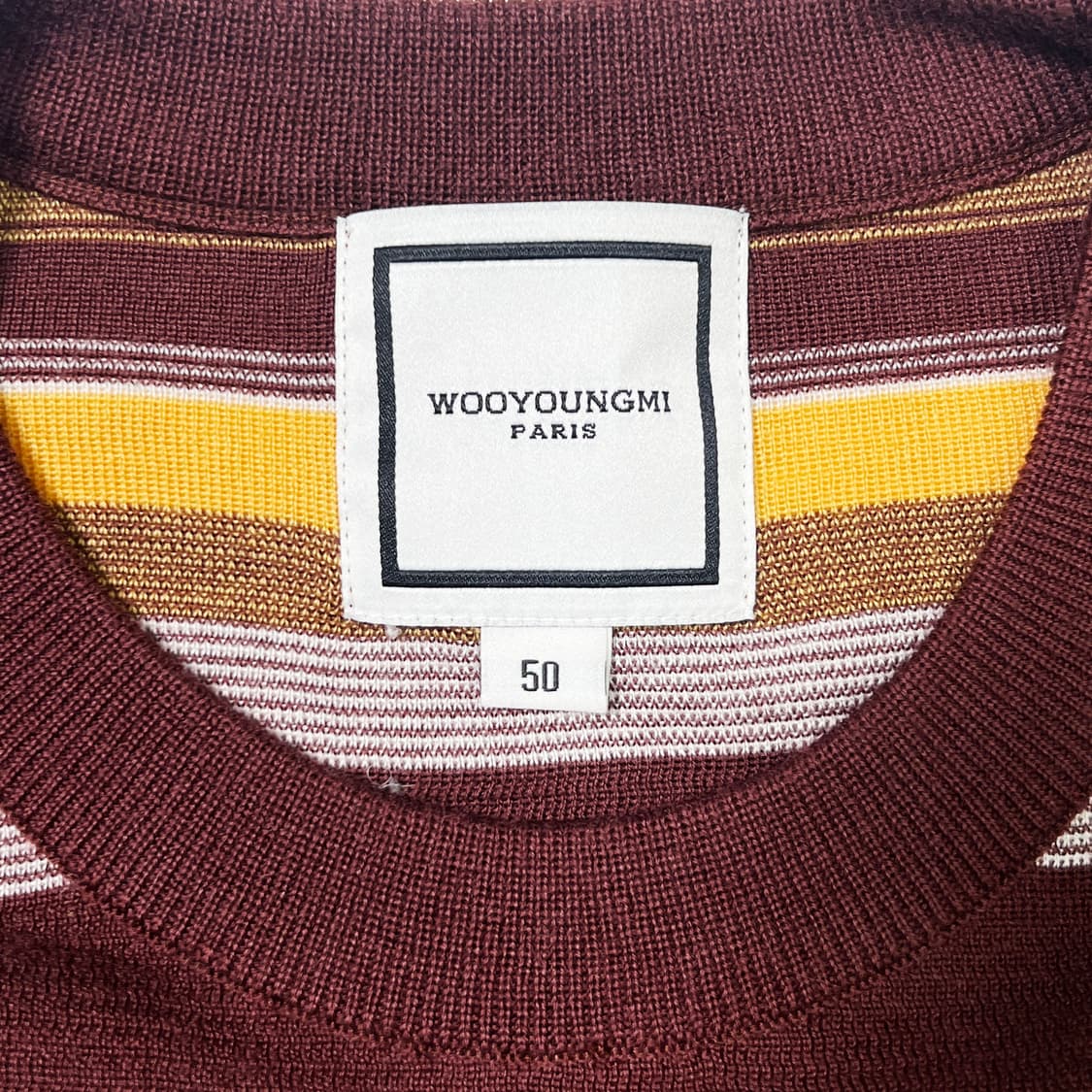 우영미 스트라이프 스웨터 브라운 - 25SS (50) 상품이미지7