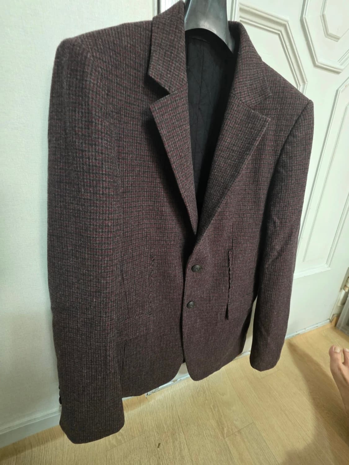 타임옴므 체크 블레이저 자켓 상품이미지3