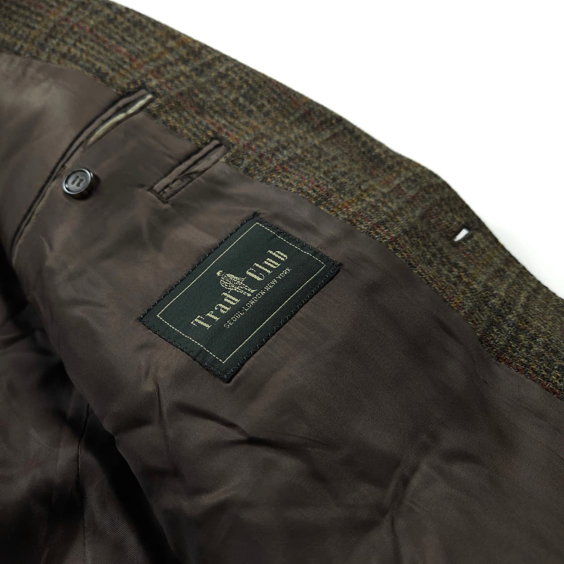 해리스트위드 헤링본 패턴 퓨어 울 자켓 (105) 상품이미지5