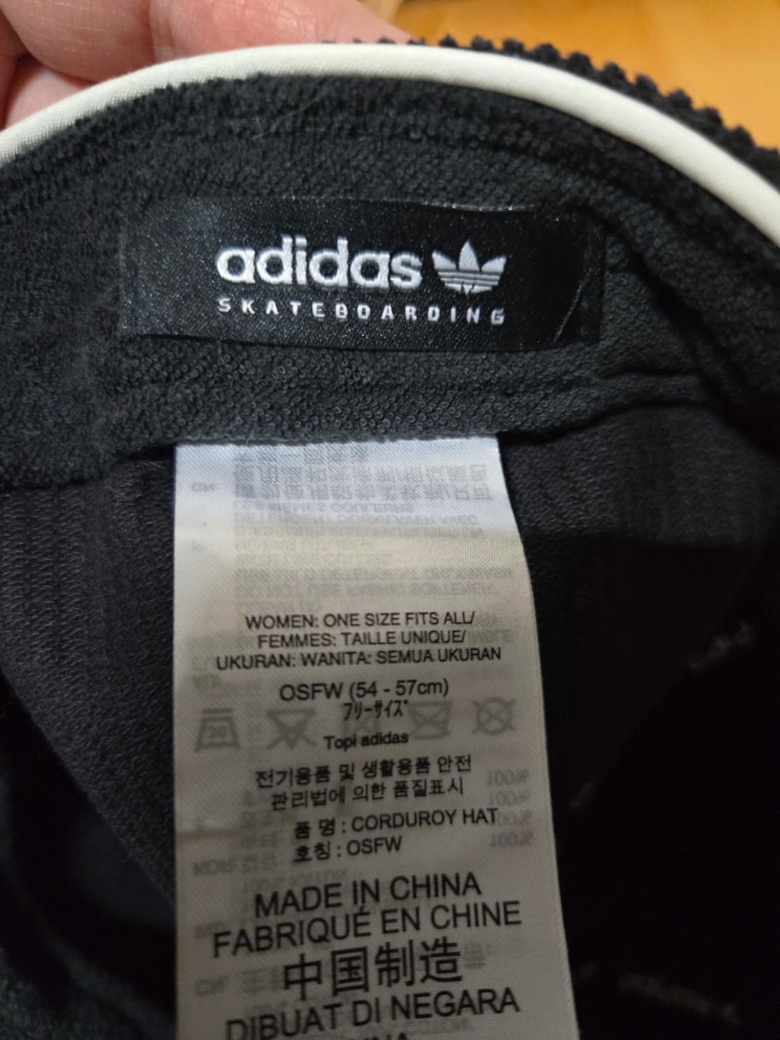 아디다스 블랙 코듀로이 캠프캡 상품이미지7