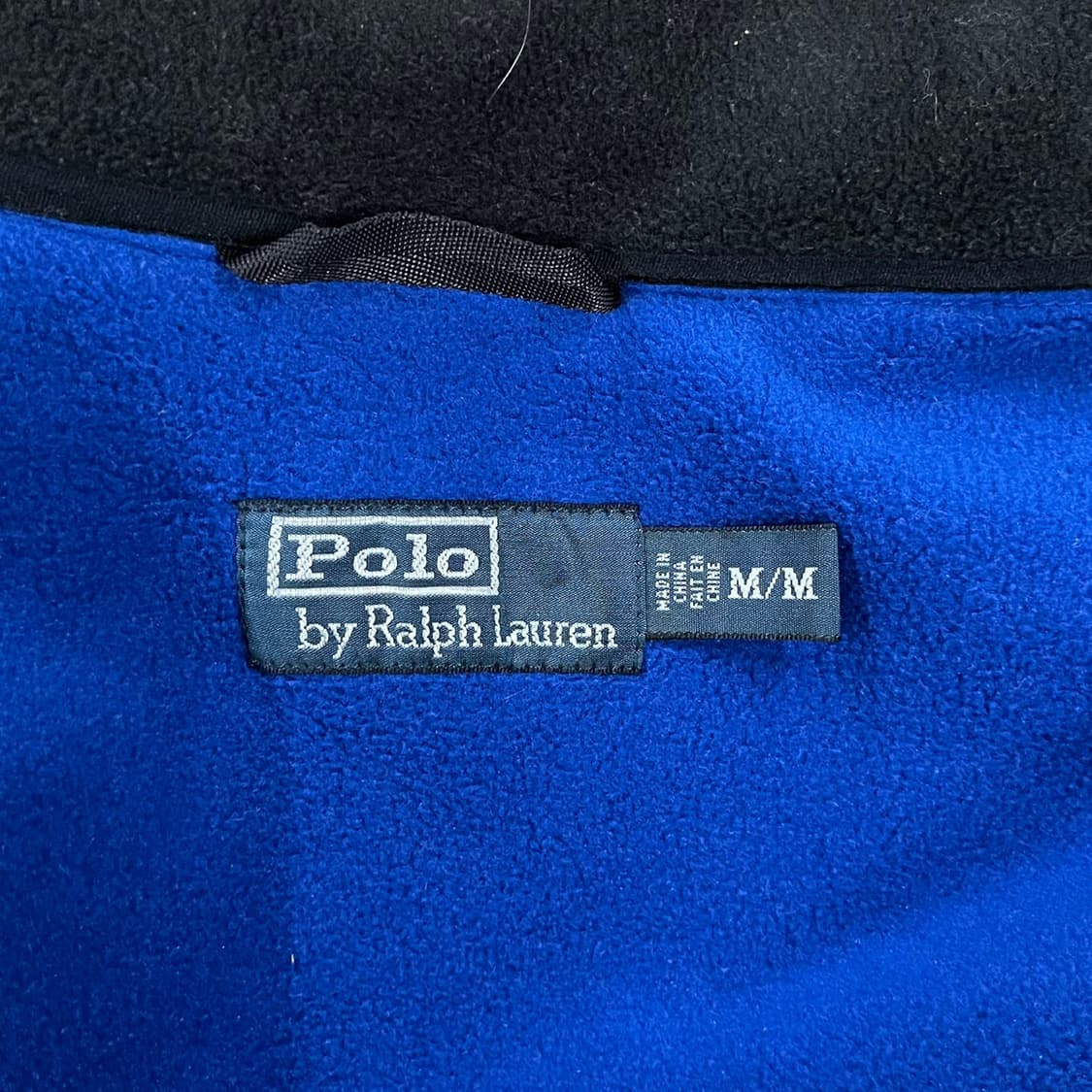 [정품/M] 폴로 랄프로렌 블루 블랙 플리스 자켓 b10 상품이미지4