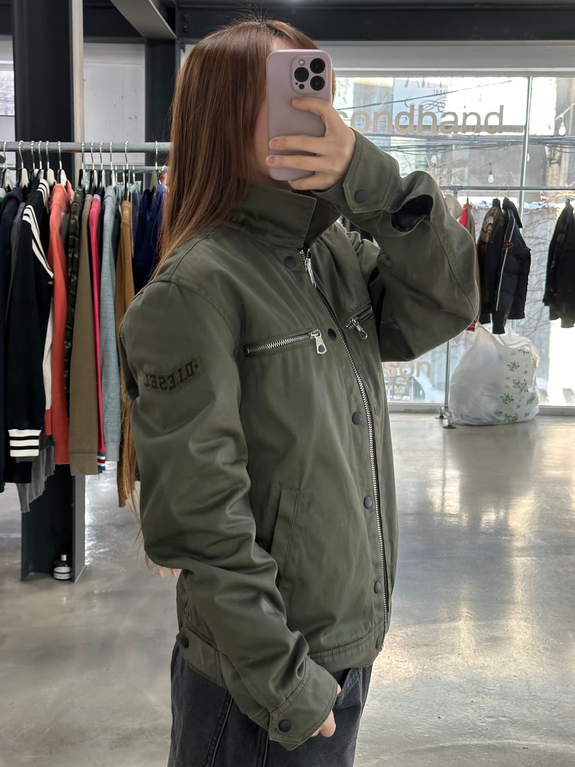 디젤 더블지퍼 스냅버튼 야상 레이싱자켓 상품이미지4