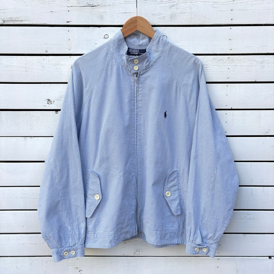 Polo 폴로 시어서커 체크 자켓 상품이미지1