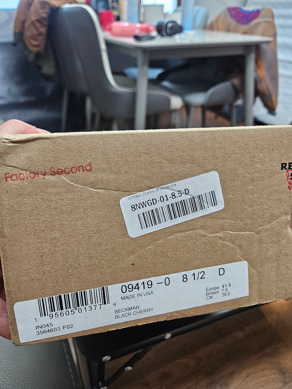 레드윙 벡맨 블랙체리 8.5D 새상품 상품이미지9