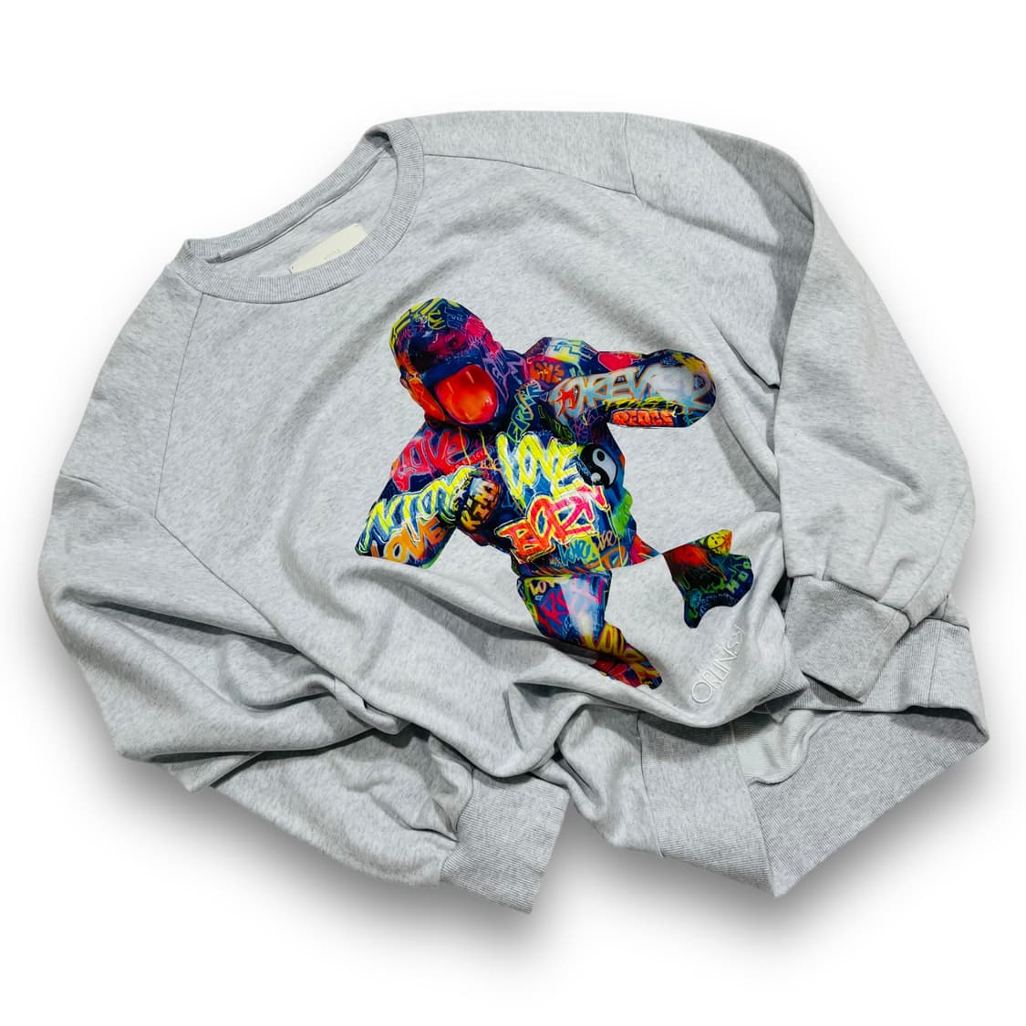 준지 x 올린스키 그래피티 킹콩 그레이 맨투맨 상품이미지1