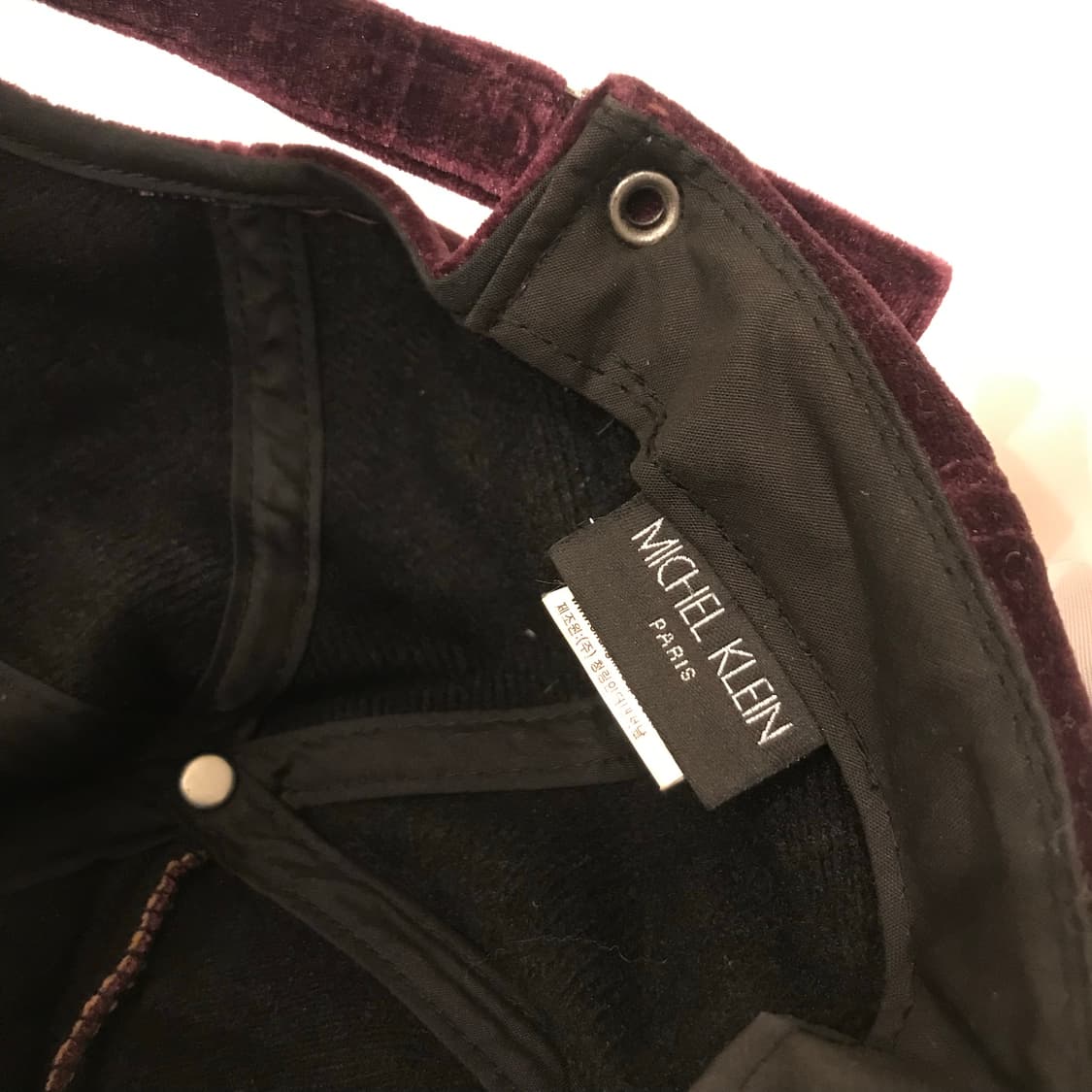 Michel Klein 미쉘클랑 갸루 벨벳 체인 캡모자 상품이미지6