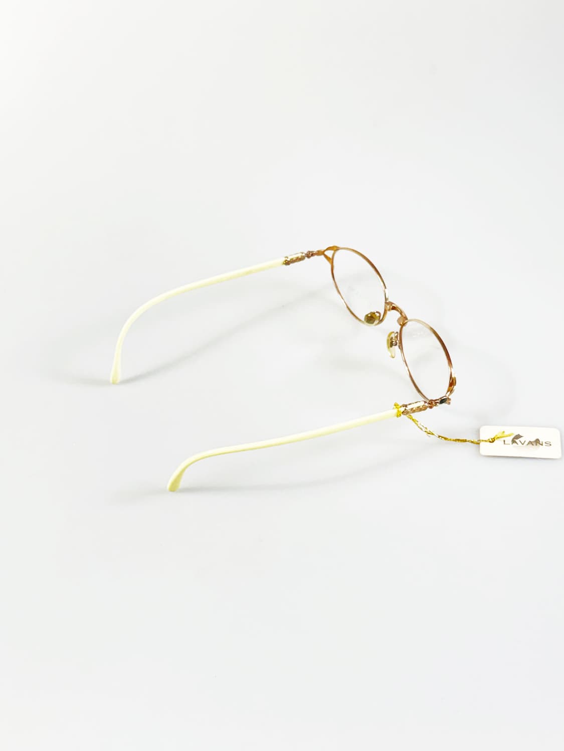 90s LAVANS 골드 슬림 오벌 프레임 빈티지 안경 상품이미지4