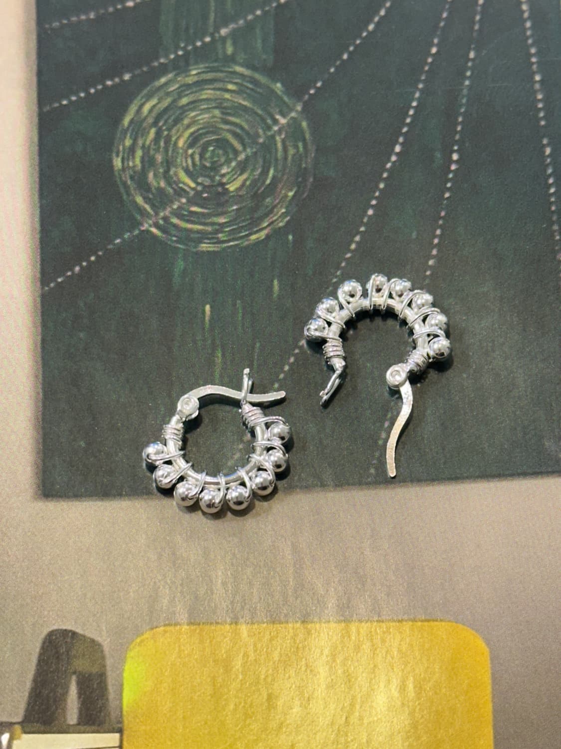 Quiet Beads 925Silver Hoop Earring 상품이미지2