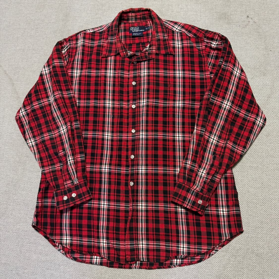 폴로 랄프로렌 레드 체크 셔츠 상품이미지1