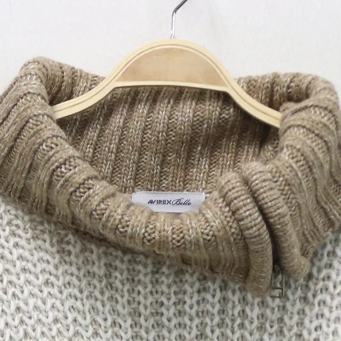 아비렉스 사이드 넥 지퍼 울 혼방 니트 60364 상품이미지6