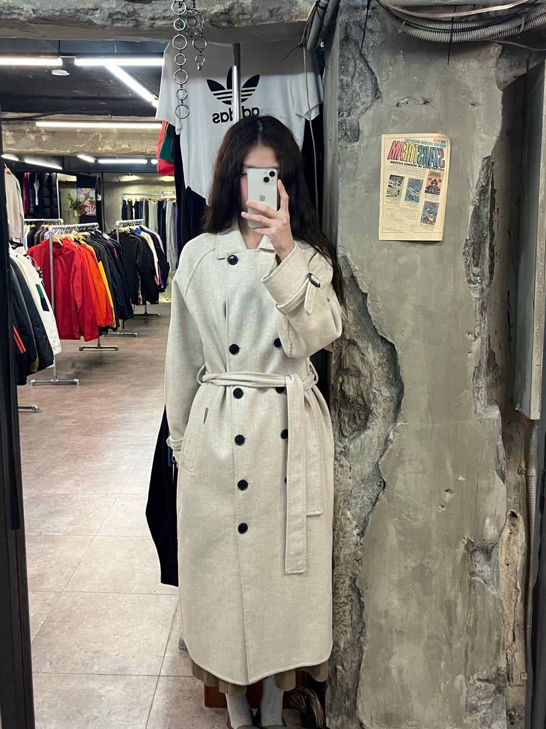 어나더라운지 롱코트 아이보리 S #csz2040 상품이미지2