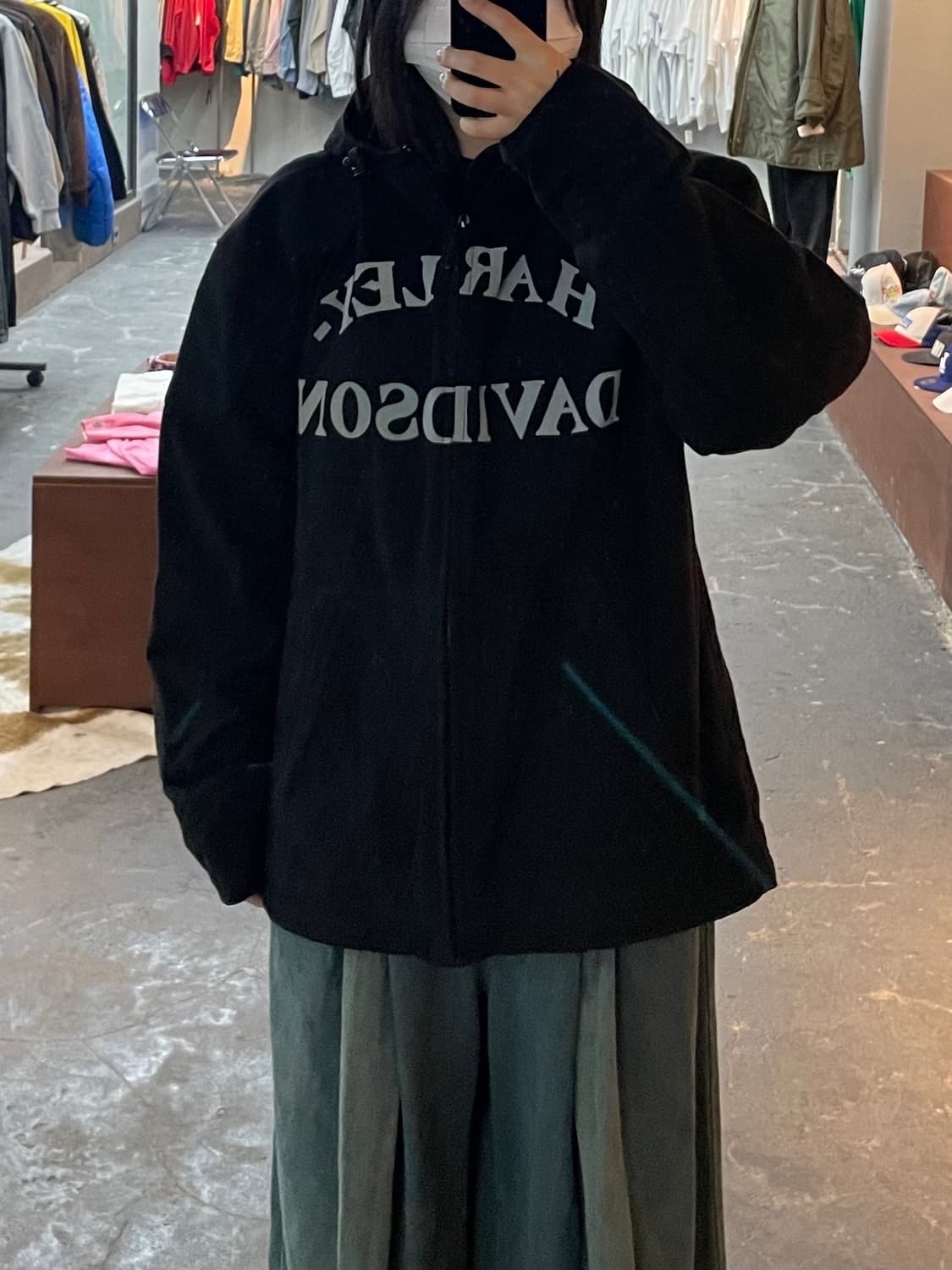 할리 데이비슨 블랙 후드 라이딩 자켓 H1926 상품이미지1