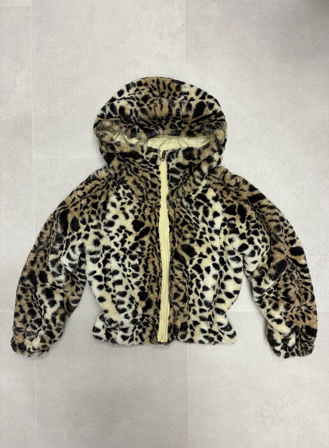 호피 퍼후드집업  상품이미지1