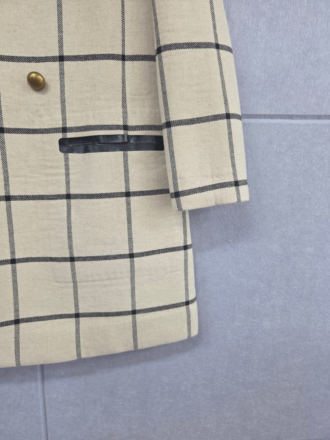 TORY BURCH 토리버치 윈도우페인 체크 더블 코트 상품이미지4