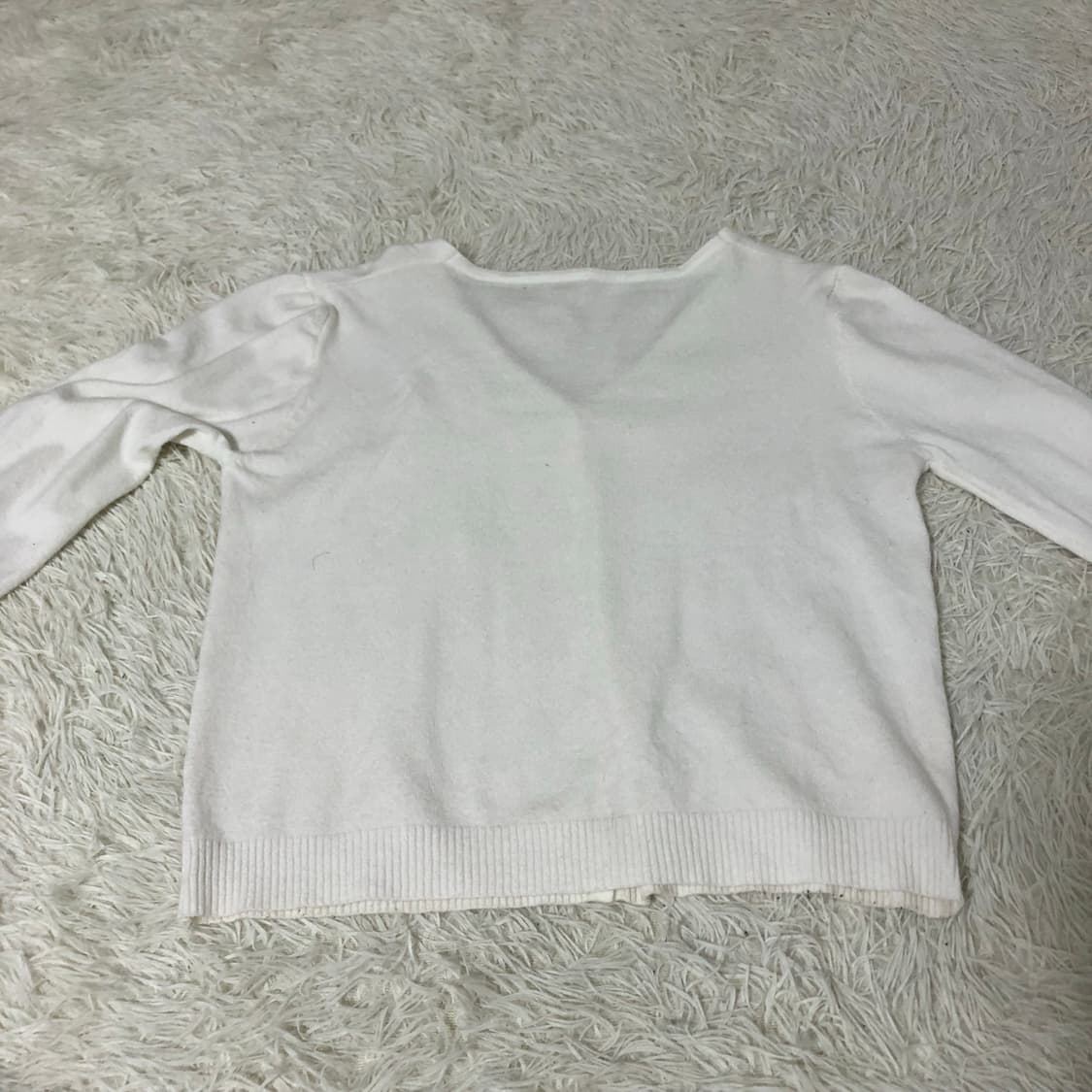 빈티지 화이트 기본 가디건 상품이미지5