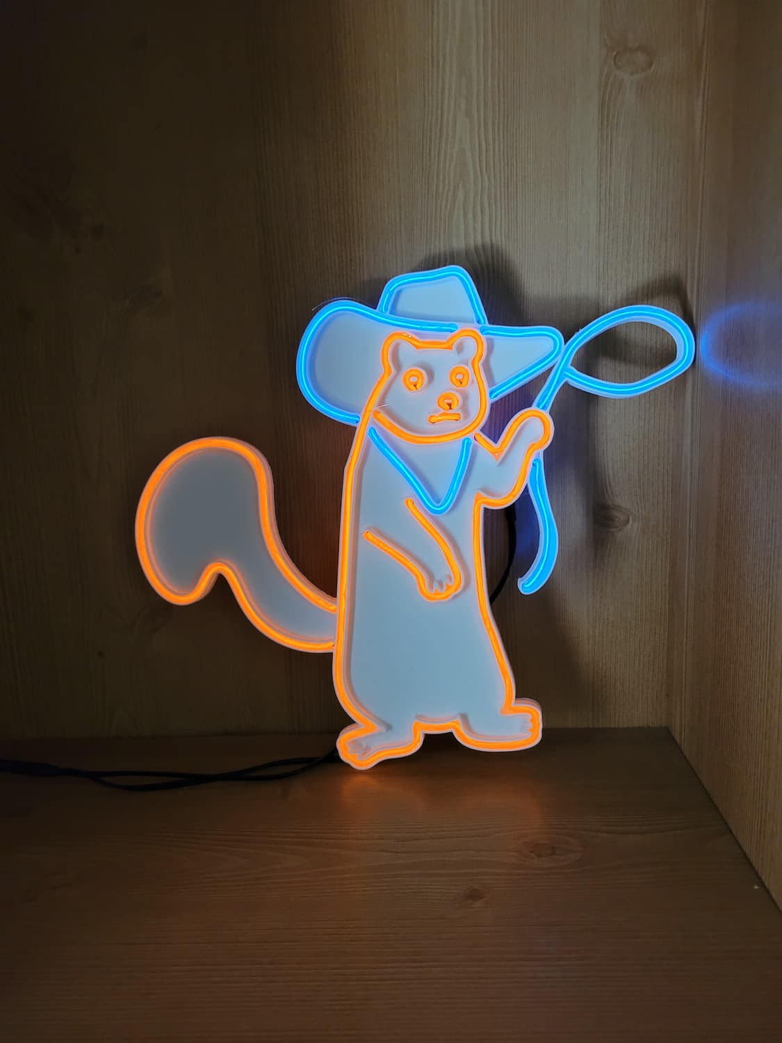 네온사인 다람쥐 카우보이 led 램프 무드등 상품이미지5