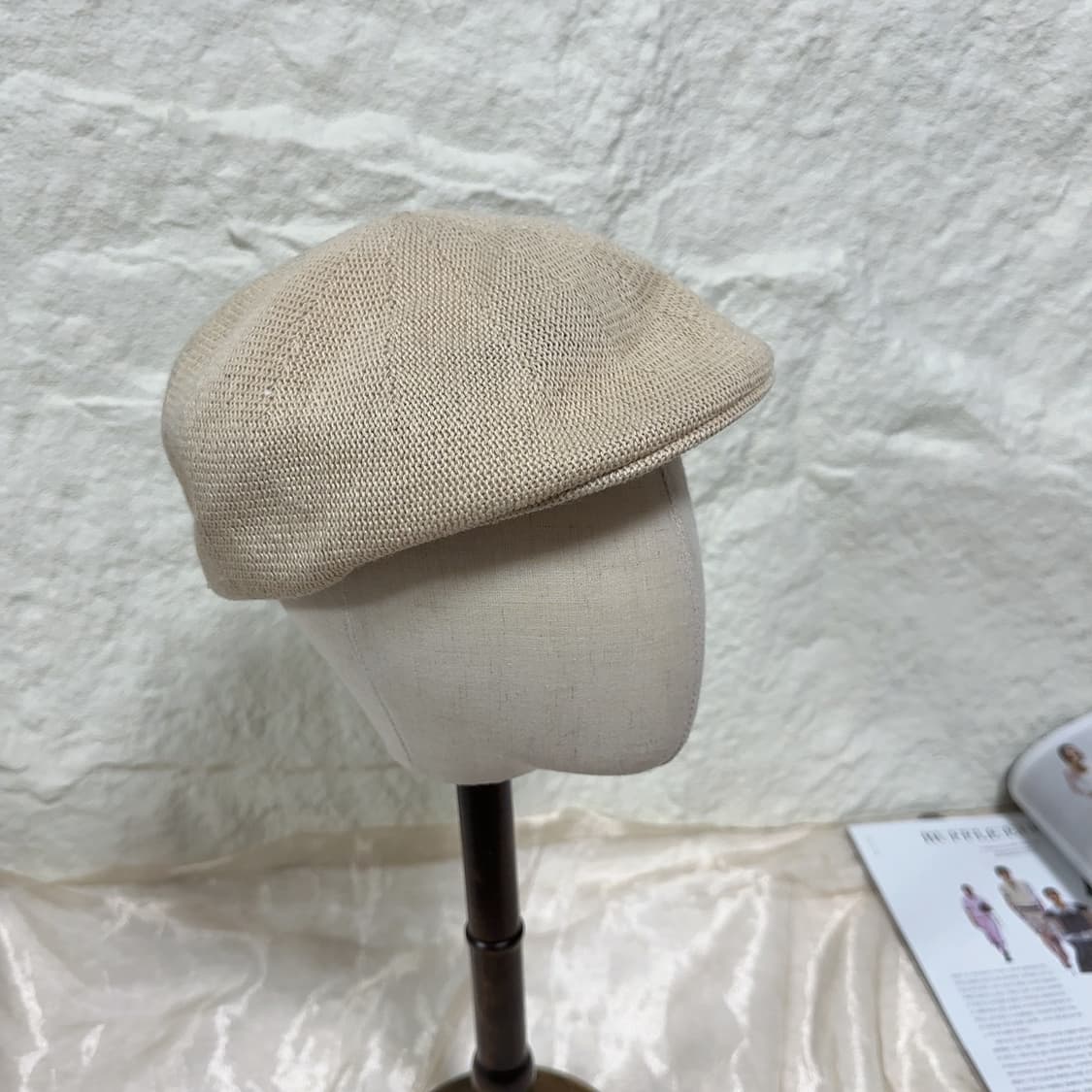 빈티니 베이지 앞모자 헌팅캡 상품이미지2