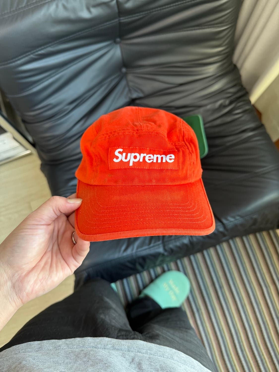 22fw 슈프림 오렌지 캠프캡  상품이미지1