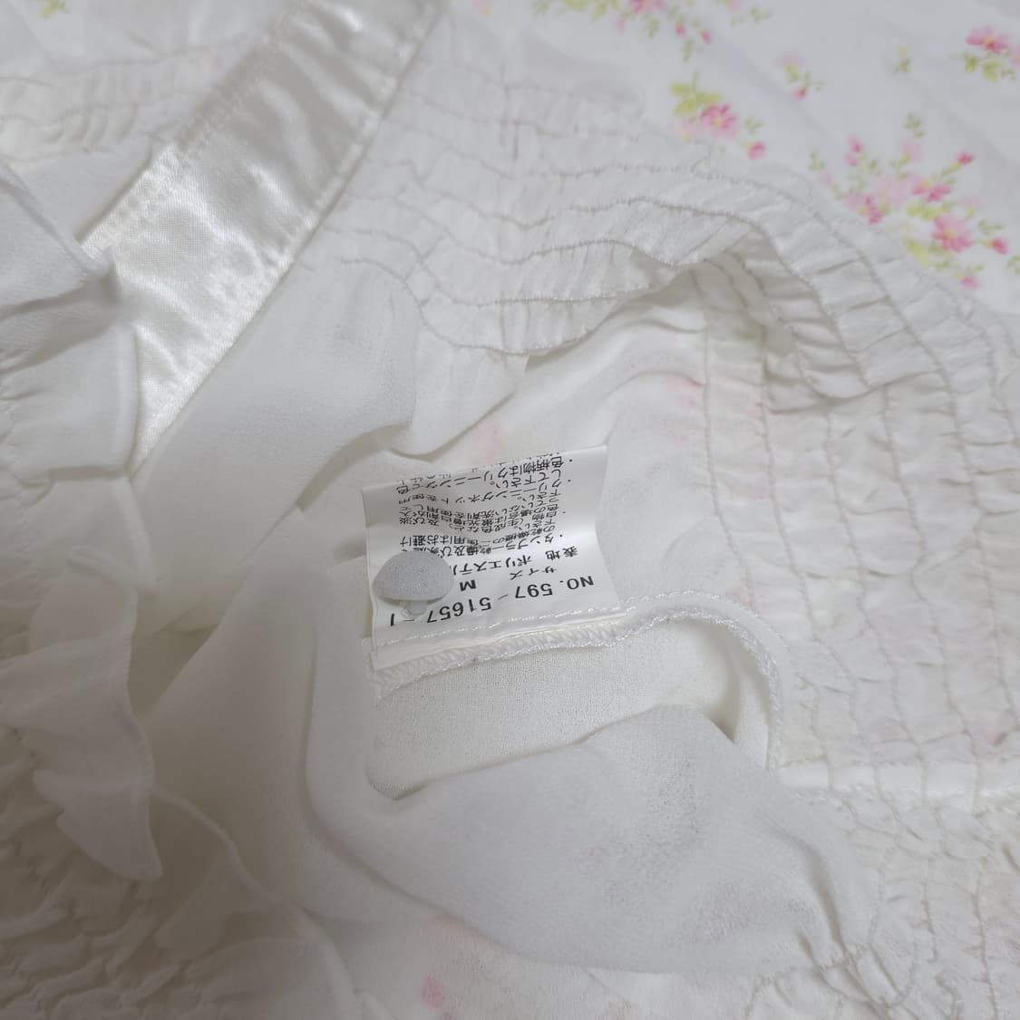 빈티지 공겜여주 화이트 퍼프 반팔 블라우스 모리 페어리 상품이미지5