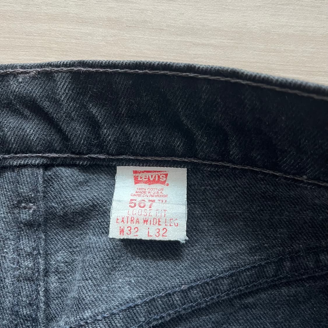 [32] 90s 빈티지 리바이스 567 블랙 컷오프 상품이미지2