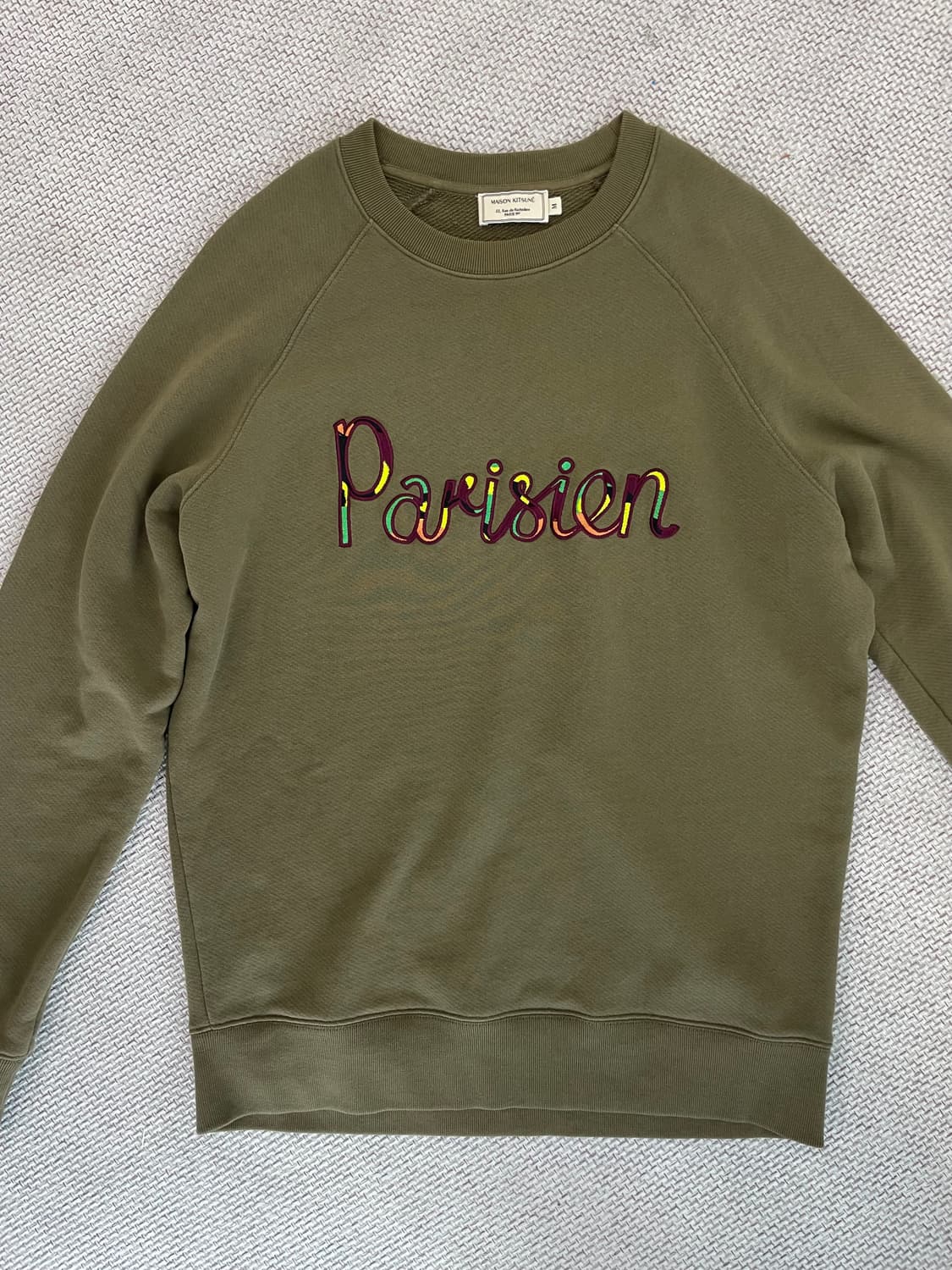 메종키츠네 파리지엥 스웻셔츠 카키 M 상품이미지3