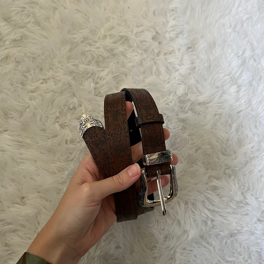 빈티지 인그레이빙 벨트  상품이미지3