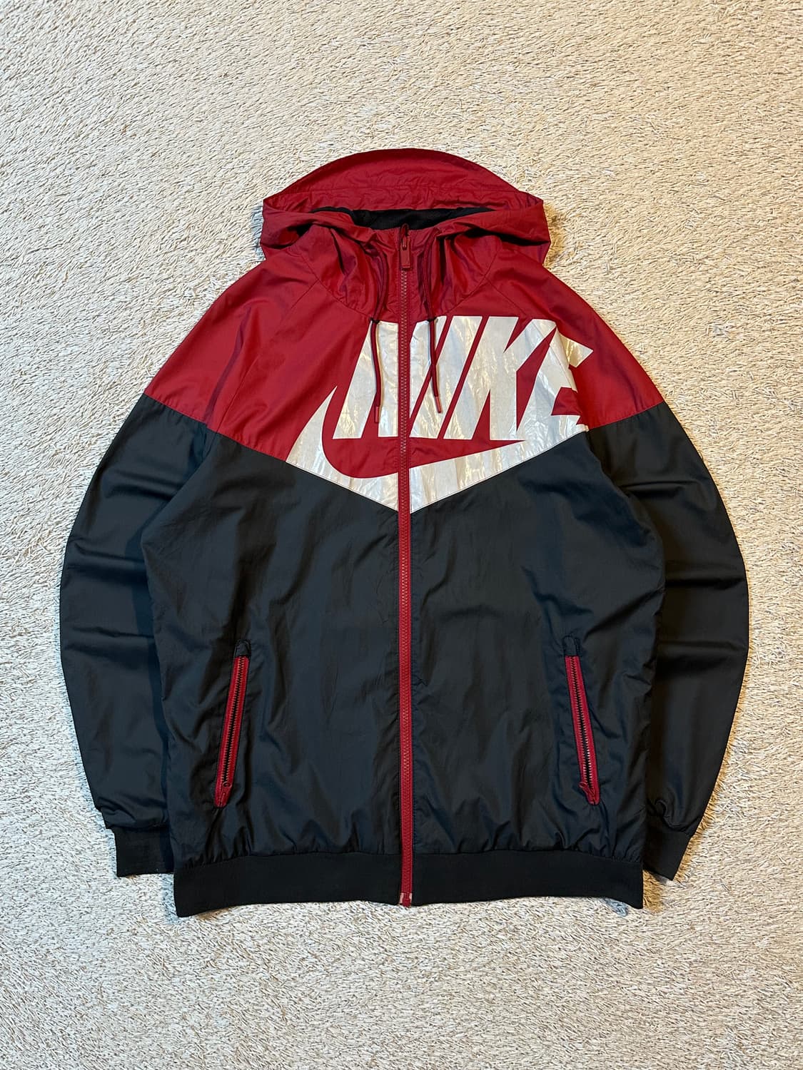 나이키 NIKE 빅로고 배색 후드 바람막이 자켓 상품이미지1