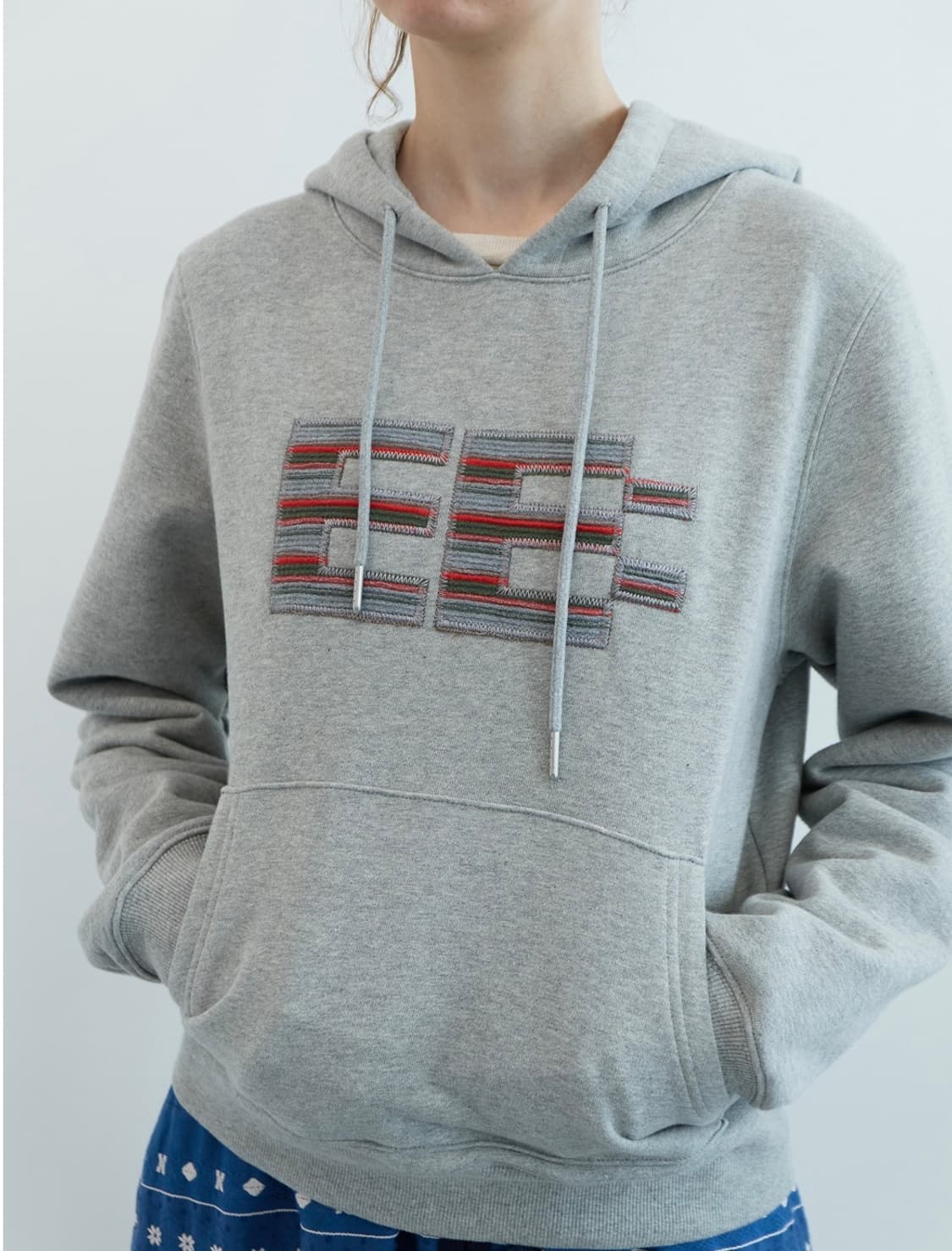 엔조블루스 픽셀 로고 클럼피 후디 시착만 해봄 상품이미지1