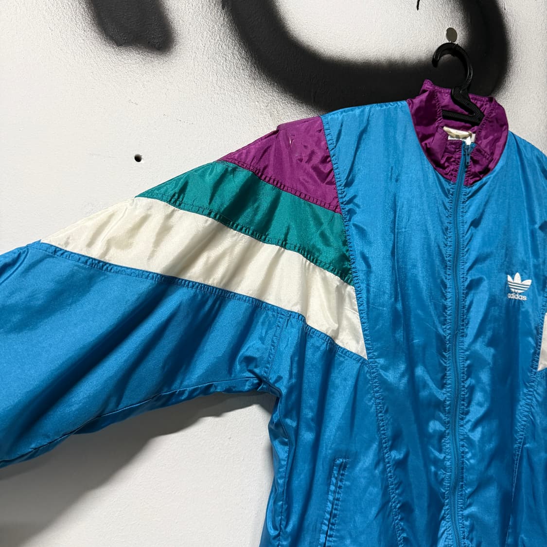 00s 아디다스 파이어버드 올드스쿨 배색 윈드브레이커 자켓 상품이미지4