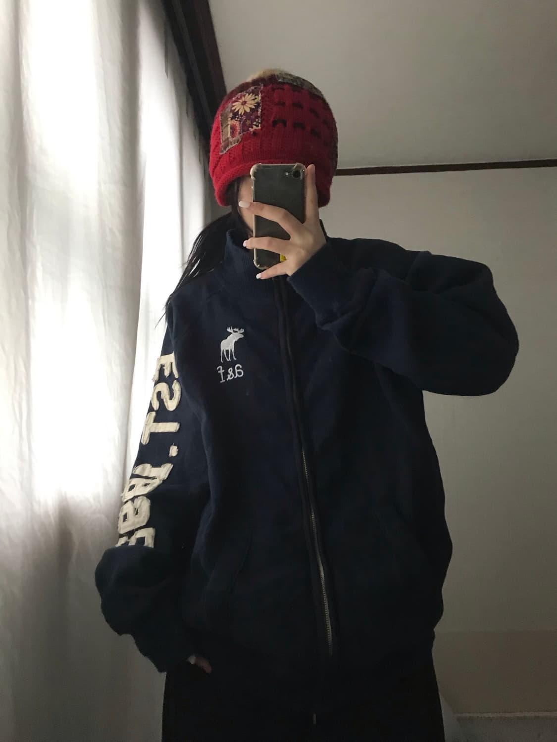 아베크롬비 네이비 사이드 스티치 면집업 상품이미지1