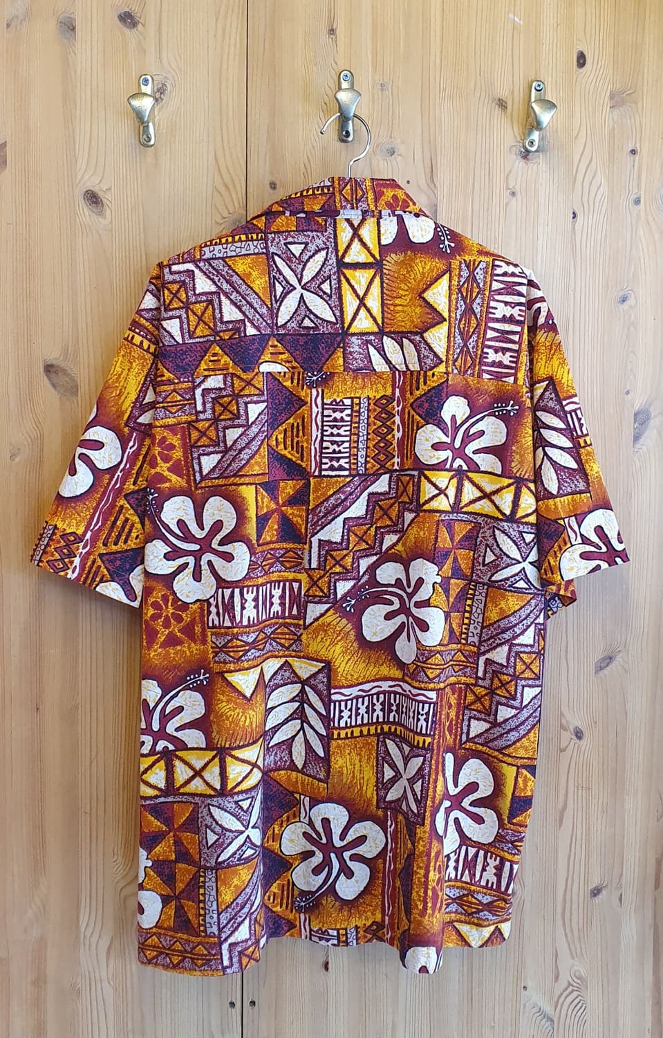 3XL(120).하와이안 셔츠(옐로우버건디) 상품이미지2